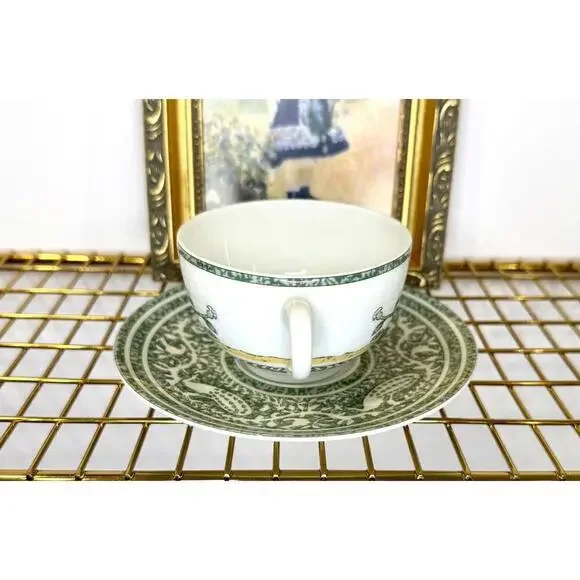 Hermès Paris “Early America” Porcelain Cup & Saucer Vintage 2005 France - Picture 3 of 9